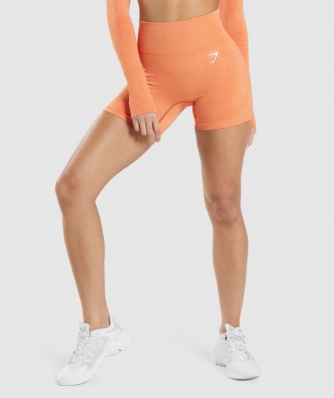 Women's Gymshark Vital Seamless 2.0 Shorts Orange | NZ 0GXYWK